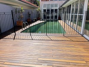 After timber deck maintenance work
