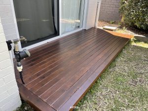After timber deck repair work