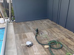 Before timber deck work