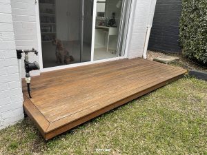 Before timber deck maintenance work