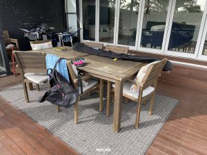 before timber deck maintenance work